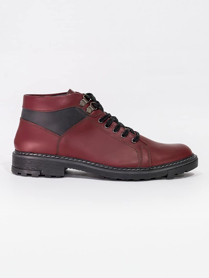 botas vinotinto-Botas rojas para hombre - Botas vinotinto de alta calidad-botin rojo